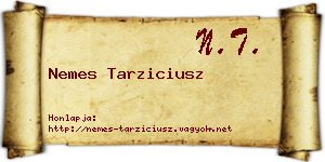 Nemes Tarziciusz névjegykártya